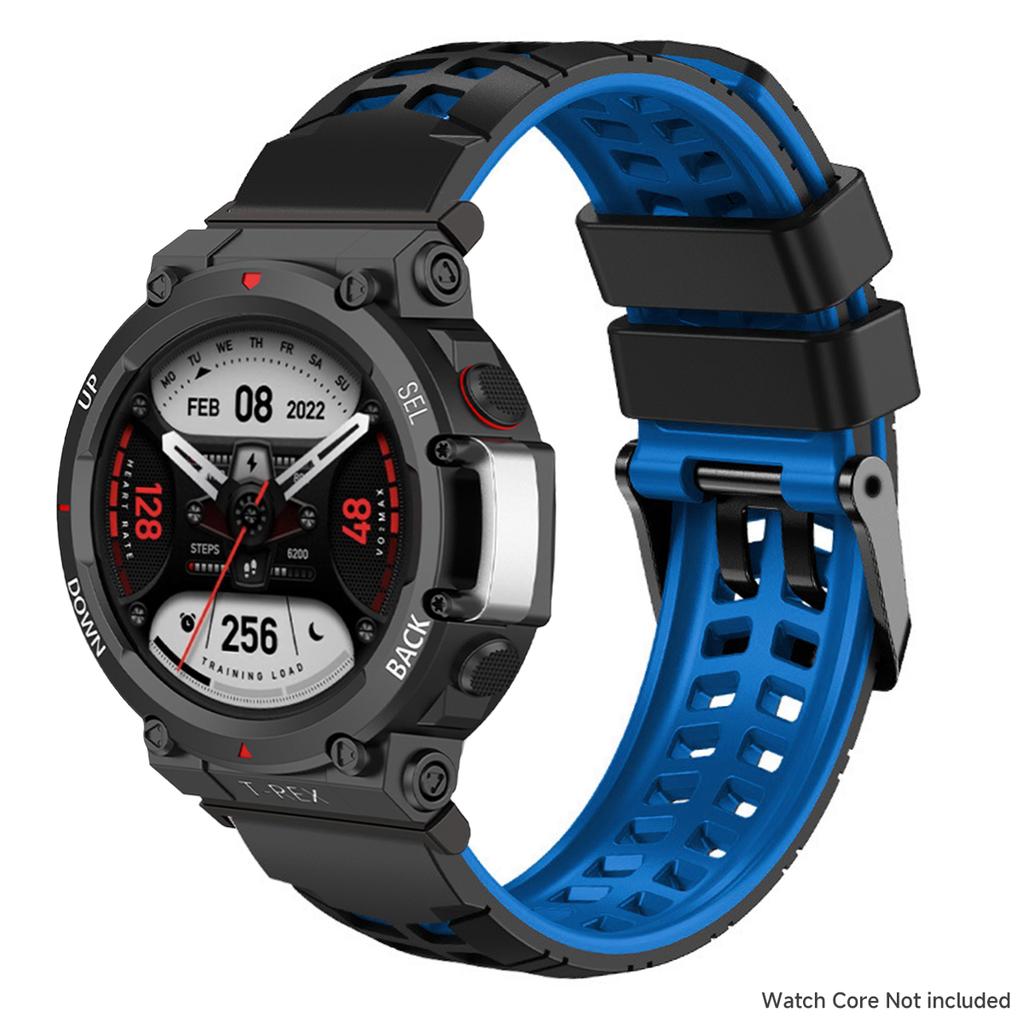 Силиконовый спортивный ремешок для Amazfit T-rex 3/2/1, двухцветный регулируемый ремешок для T-rex Pro/Ultra/2ultra, дышащий браслет для смарт-часов