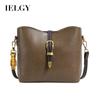 Retro Oily Leather Fashion Crossbody Shoulder Underarm Bucket Bag