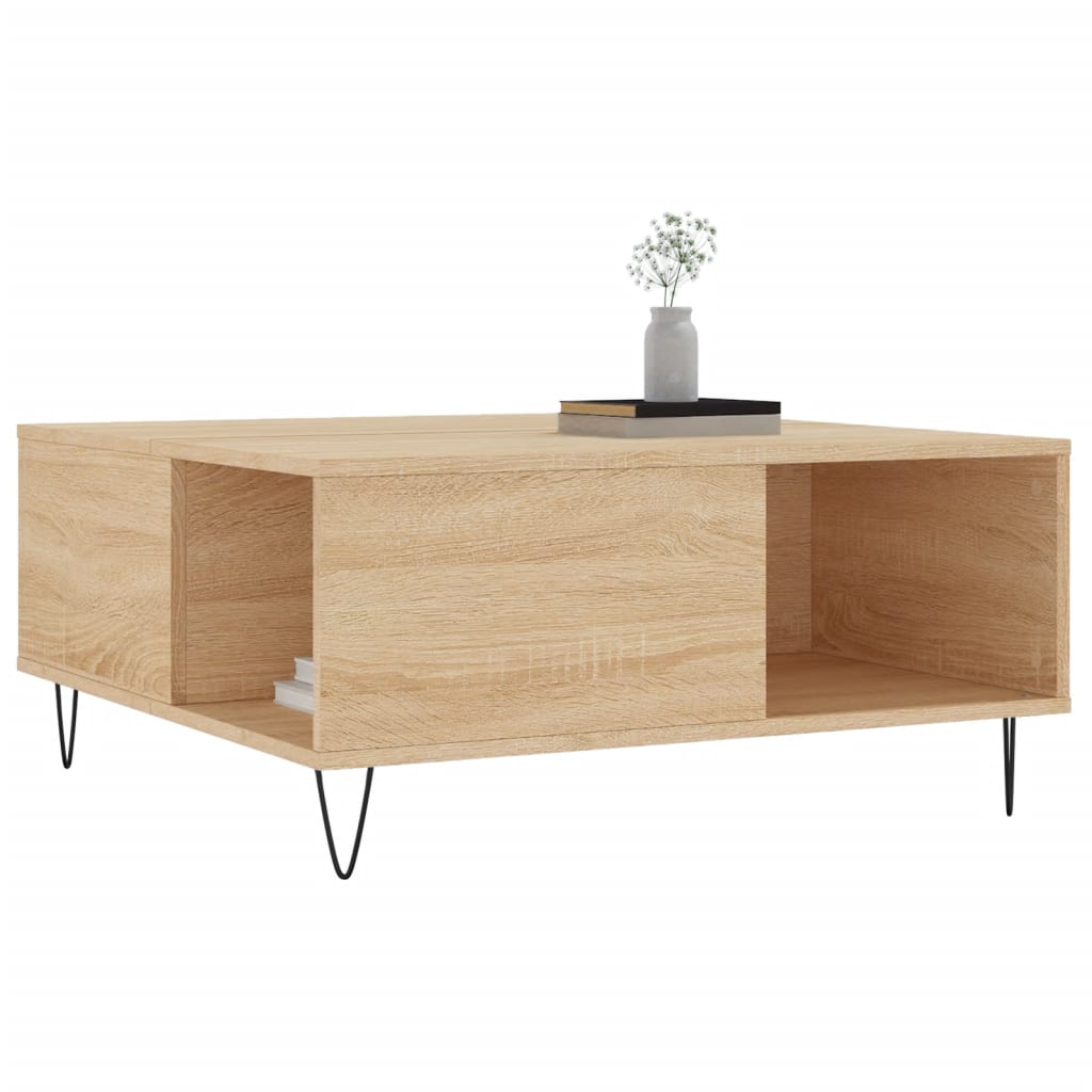 Coffee Table Sonoma Oak 80x80x36.5 cm Particleboard