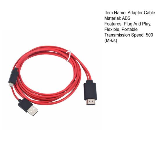 Micro USB 11pin Cable 1080 HD-Compatible To HDMI-compatible TV Adapter Cable Plug And