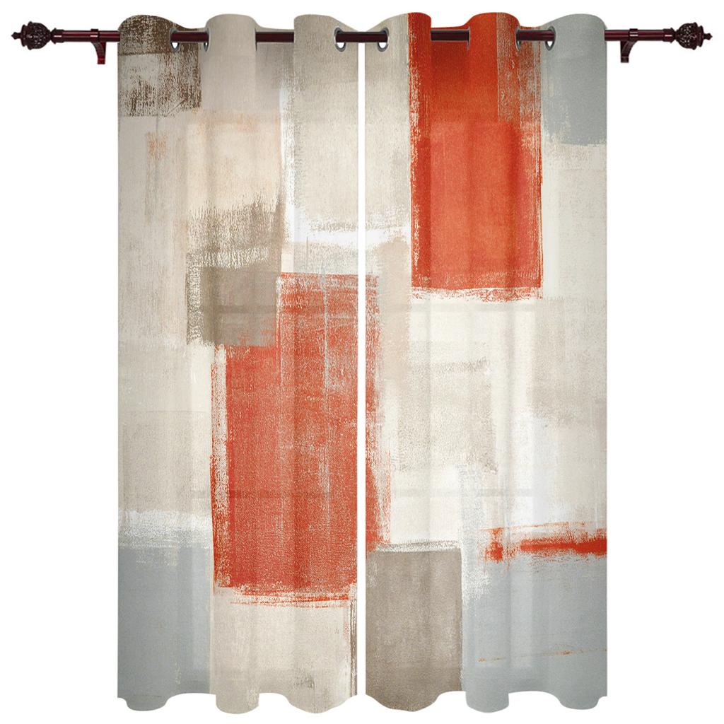 Картина маслом Абстрактные геометрические желтые занавески на окна Домашний декор Занавески для гостиной Ванная комната Спальня Оконные занавески