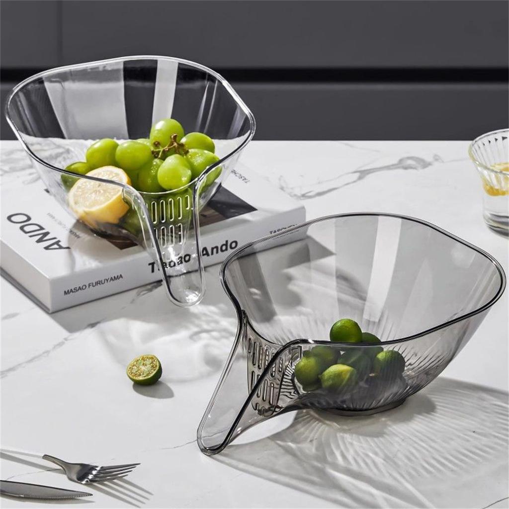 Многофункциональная корзина для чистки — миска для чистки фруктов с ситечком, кухонная мойка, слив для сбора пищевых продуктов, ополаскиватель для фруктов, овощей