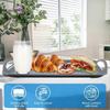 Non Slip Food Serving Tray with Non-Slip Handle Rectangle Gripping Nubs Food Trays Shatterproof Plastic Dinner Trays 3pc