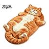 Small Decorative Rug for Bedroom Cozy Cat Shaped Floor Rug, Plush Cartoon Area Mat, Soft Indoor Space Carpet Crystal Velvet Bedside And Entryway