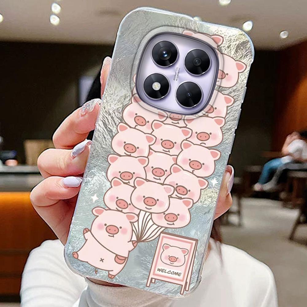 Красочный градиентный белый бабочка леопард принт любовь для Xiaomi Redmi Note 14 Pro 5G чехлы для телефонов крышка мягкий силиконовый бампер жесткая ПК задняя крышка