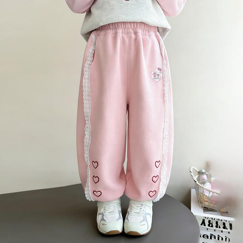 Hello Kitty Повседневные брюки для девочек с кружевной отделкой