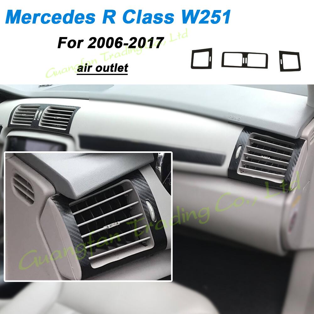 For Mercedes R Class W251 2006-2017 Car-Styling Carbon Fiber Car Interior Center Console Color Change Molding Sticker Decals
