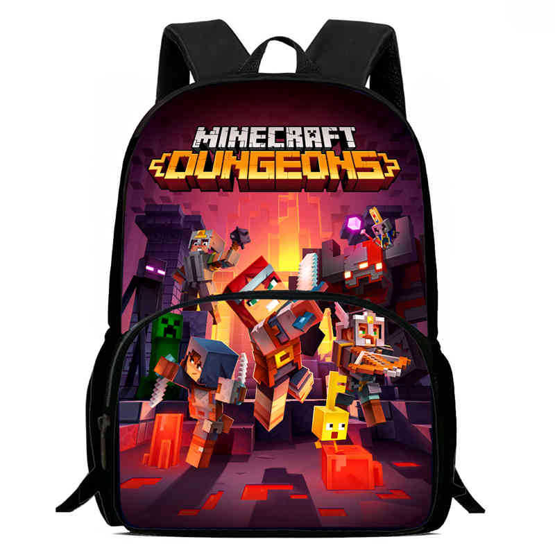 Детский рюкзак с принтом Minecraft для начальной школы