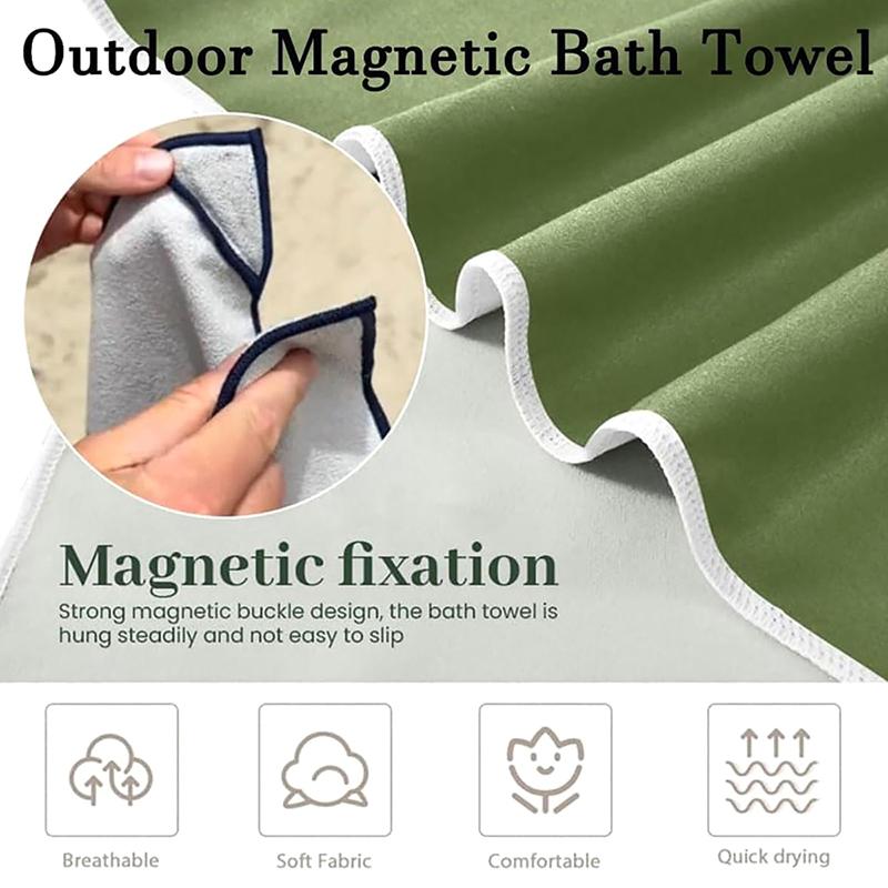 Уличное магнитное банное полотенце, быстросохнущее, устойчивое к песку, пляжное полотенце с магнитной застежкой для путешествий, плавания, бассейна, йоги, походов