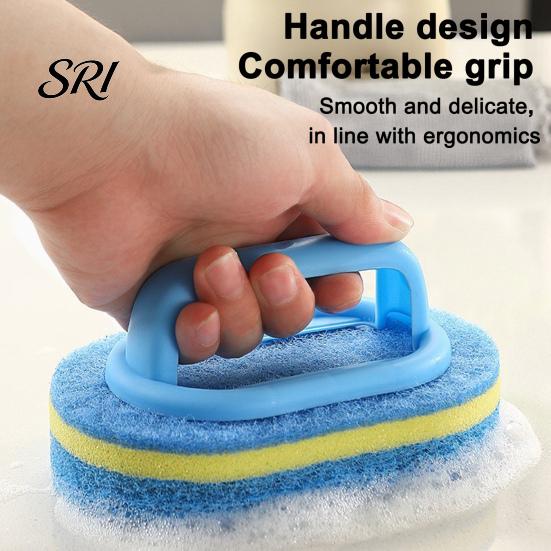 Multi-purpose Cleaning Tool Tub Brush Ergonomic Handle Stiff Bristle Scrubber Shower Stalls Kitchen Sinks Window Frames Reusable Scrub