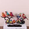 Office Modern Style Birds Figurine Tabletop Bird Decoration Colorful Birds Ornament Desktop Decor