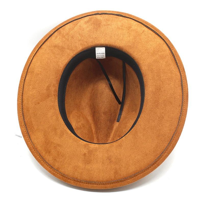 Unisex Western Suede Cowboy Hat Sun Protection Jazz Hat