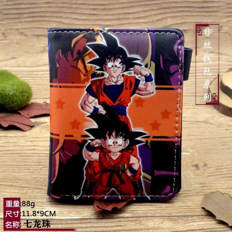 anime character peripheral doll goku cartoon wallet coin card holder twodimensional wallet men pu birthday gift