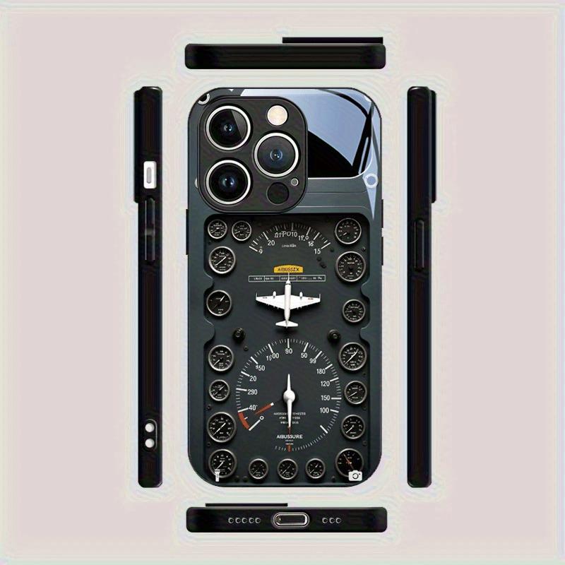 Ретро-узор с элементами авиации Чехол для телефона Samsung Galaxy S25 S24 S23 Ultra Plus FE Закаленное стекло Черная Жесткая Крышка