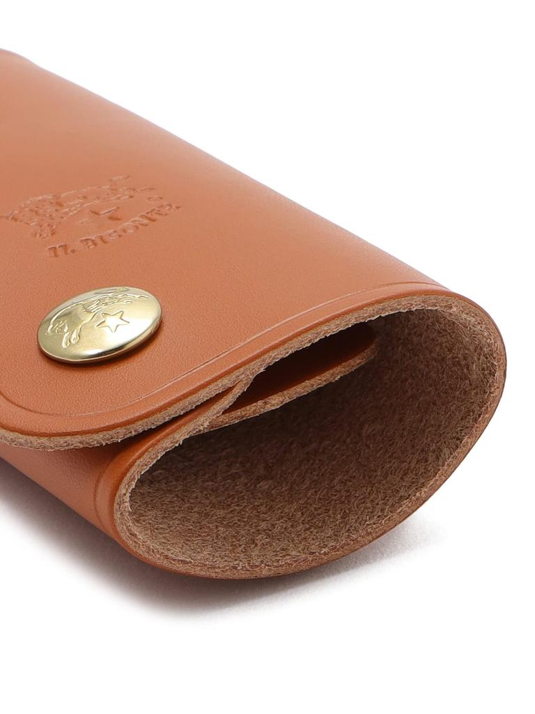 Key Case Leather Genuine Leather Cowhide Unisex 9cm Navy Navy [IL BISONTE] Women's Men's Size