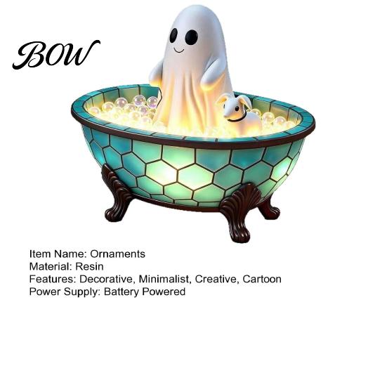 Decorative Night Light for Bedroom Ghost Bubble Bath Lamp, Cute Halloween Decor, Shaped Decor & Puppy Lamp Indoor Living Room Decoration Soft Glow