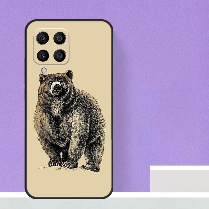 Cartoon Grizzly Bear Case For Samsung Galaxy M21 M31 M15 M55 M56 M36 M16 M06 M13 M33 M53 M12 M32 M52 M14 M34 M54