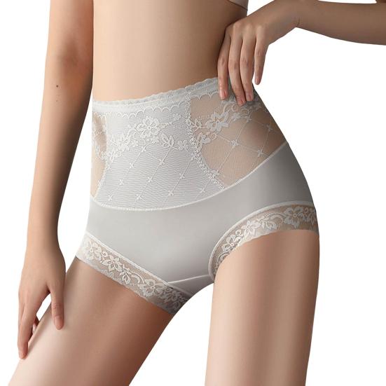 Женские трусики, бесшовные, с высокой талией, с контролем живота, кружевные, с хорошей воздухопроницаемостью, сплошной цвет, облегающие, тонкие, быстросохнущие, повседневные спортивные трусы, женские трусы