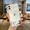 Прозрачный чехол для Apple iPhone 14 11 13 12 Pro 7 8 Plus XR X XS Max 6 6S 13Pro, силиконовый чехол для телефона, милая мультяшная кукла, Рождество