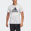 adidas Удобная влагоотводящая футболка с коротким рукавом и круглым вырезом, мужские топы, белая DP3124