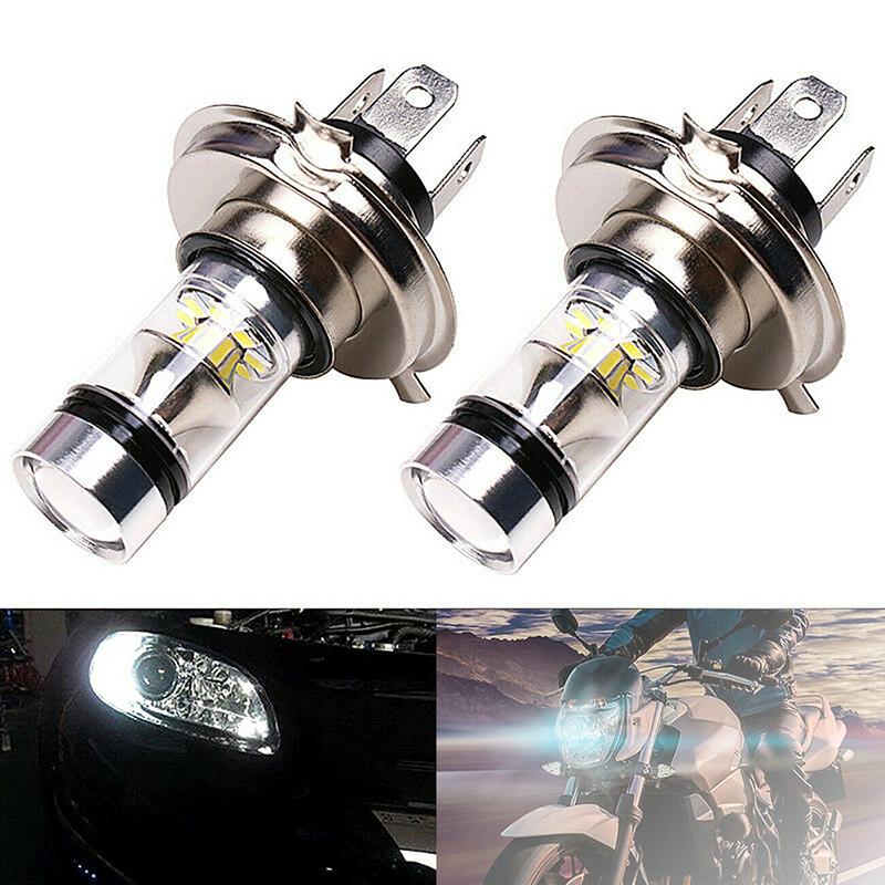 H4 100W 20Led Лампа Hi/Lo Beam Hid 6000K Белый Мотоциклетная Фара Высокая Мощность