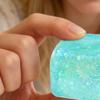Ice Cube Squeeze Toy with Glitter Slow-Rising Water Cube TPR Fidget Toy for Stress Relief Portable Decompression Gadget for Kids