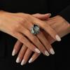 Ingemark Goth Crystal Rings for Women Simple Geometric Wedding Bridal Finger Rings Trendy New Year Party Jewelry Gift