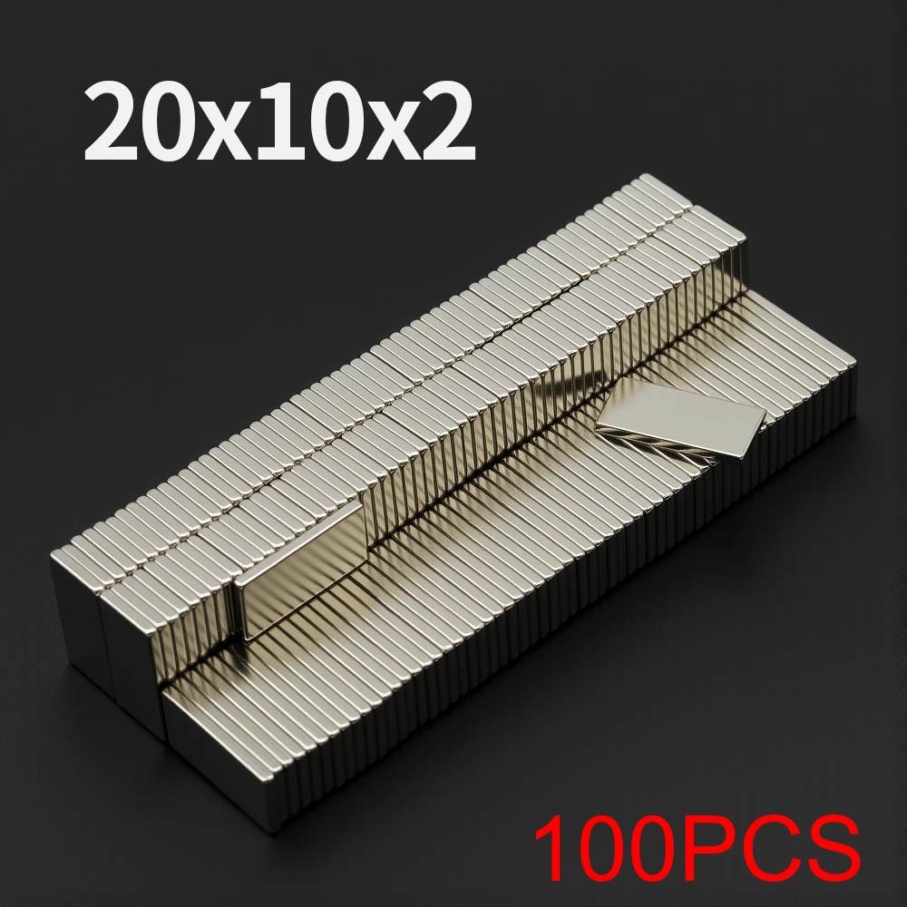 20x10x2 мм Мощный Неодимовый Магнит N35 NdfeB Постоянный Магнитный Блок Супер Сильные Магниты для Холодильника DIY
