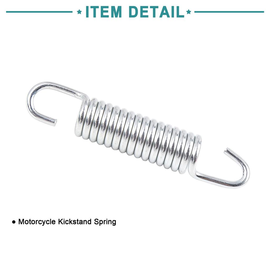 ACROPIX Motorcycle Main Stand Bracket Kickstand Return Spring Side Stand Spring Silver Tone 1pc