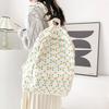 Nylon Floral School Bag Aesthetic Shoulder Bag Large Capacity Students Backpack  Travel