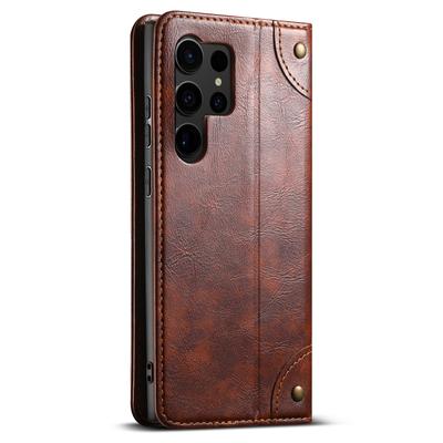 Кожаный чехол-книжка для Samsung Galaxy S25 Ultra S22 S23 S24 Plus S 25 Note 20 с держателем для карт и магнитной застежкой Cover LS055