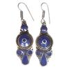 Tibetan Turquoise Lapis Lazuli Nepali Earrings Handmade Jewelry Coral Tribal