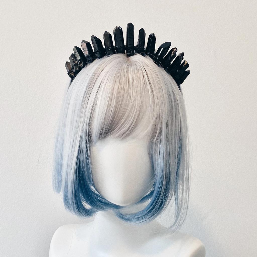 Ворон | Черный Кристалл Кварц Гот Корона Свадебная Тиара Корона Ведьмы Викка Готический Косплей Малефисента Тиара Свадебный Головной Убор