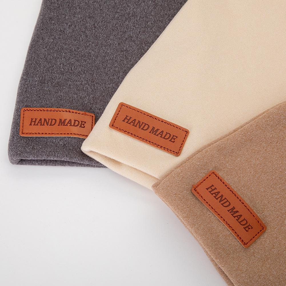 Детская шерстяная шапка, комплект из 2 шт., шарф, кожаная этикетка, детская шапочка, теплая шапка, осенне-зимняя детская шапка для девочек и мальчиков, аксессуары, От 1 до 4 лет