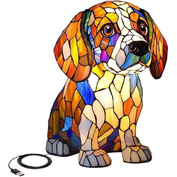 Ночной светильник с изображением собак, окрашенный в смоляной цвет, французский бульдог, настольная лампа, милые светодиодные настольные лампы для собак, винтажный ночник с изображением животных, красочный столик для собак