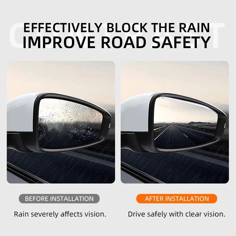 2PCS Transparent Auto Parts Rearview Mirror Protector Rain Eyebrow Visor Cover For BMW 1 2 3 4 Series M Power X1 X5 X6 F30 E90 EPYFH1