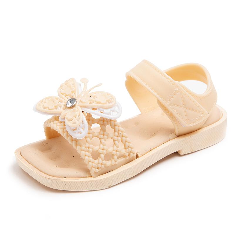 Детские сандалии. Летние нескользящие сандалии на мягкой подошве. Сандалии принцессы с милым цветочным бантом. Маленькие, средние и большие детские сандалии.