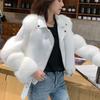 New Imitation Fox Fur Coat for Women Motorcycle Style Short Slim Fur Tops Internet Celebrity New Warm Coat