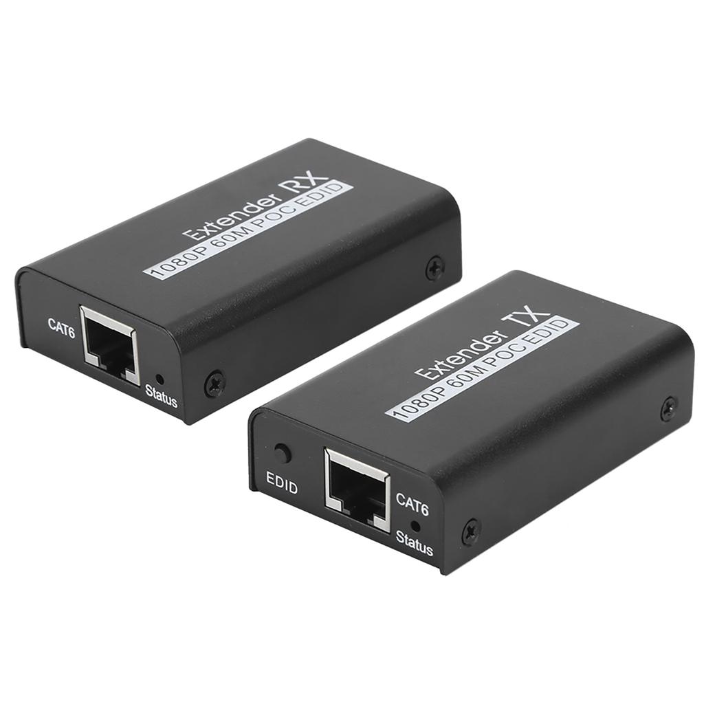 HDMI удлинитель 60M Интернет передатчик для кабеля POC Питание EDID Функция обучения 100‑240VEU