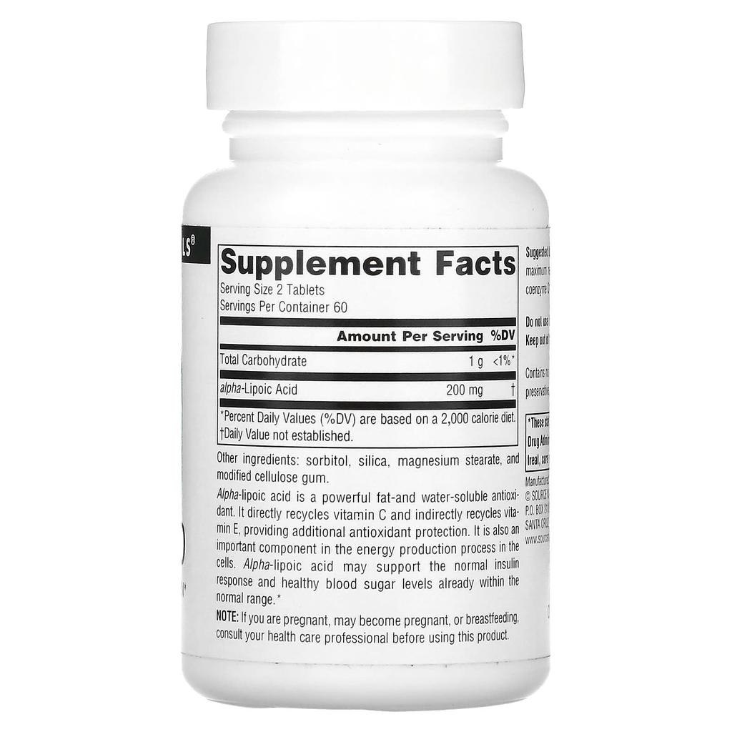 Alpha Lipoic Acid, 100Mg, 120 Tablets