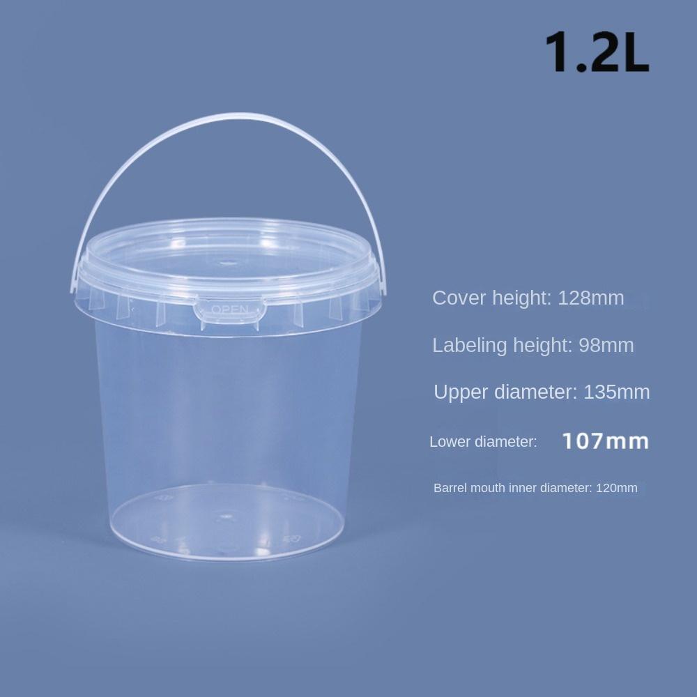 Food Buckets Plastic Bucket Container Clear Sealing Packaging Case Useful Storage Pail