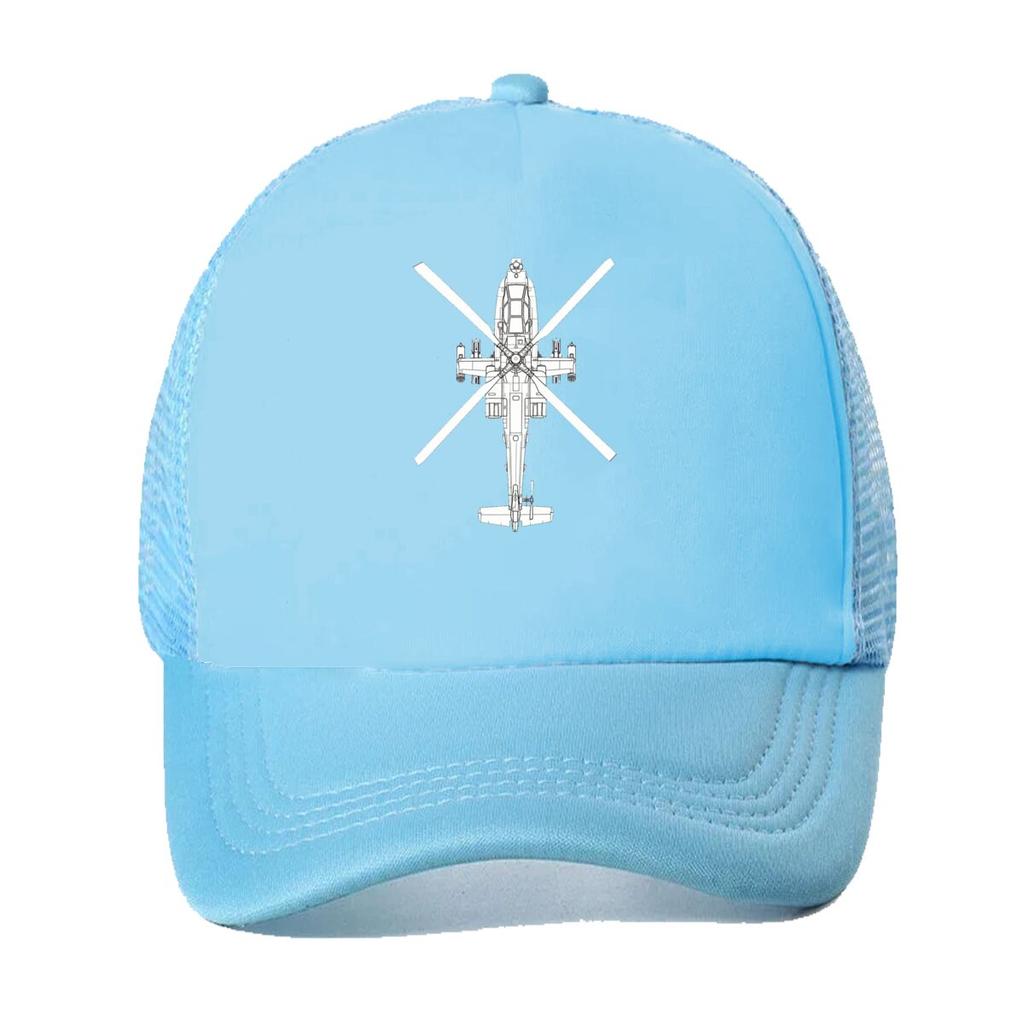 Apache AH  Helicopter Topview Outl Mesh Baseball Cap For Womens Unisex FeUnisex Beach Dad Hat Hip Hop