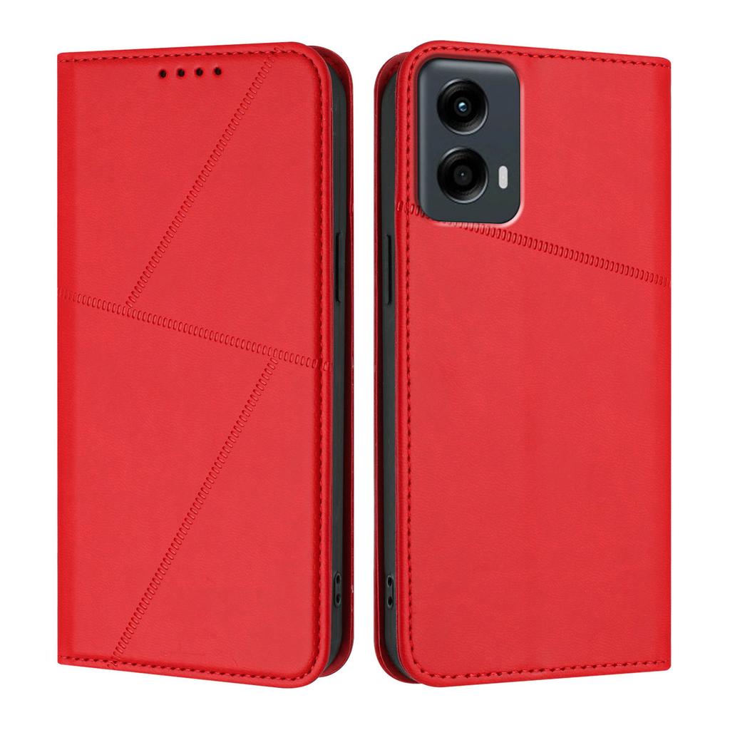 For Motorola Moto G Play 5G (2024)/Motorola Moto G 5G (2024) Wallet Case Magnetic Closure Leather Flip Phone Cover with Stand