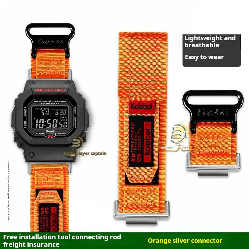 Для часов Casio G-SHOCK DW5600 GW-M5610 GW-B5600 G-5600 GW5000 Ремешок Модифицированный Внешний Плетеный Нейлоновый Холщовый Ремешок для часов мужской браслет