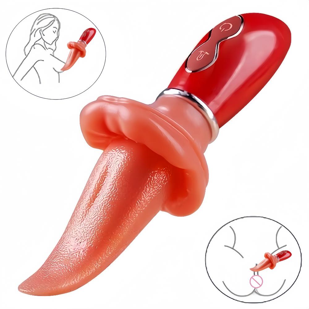Реалистичный вибратор для языка, сосков, влагалища, оральный стимулятор, стимулятор точки G, массажер для груди, дилдо, женский мастурбатор, товары для взрослых