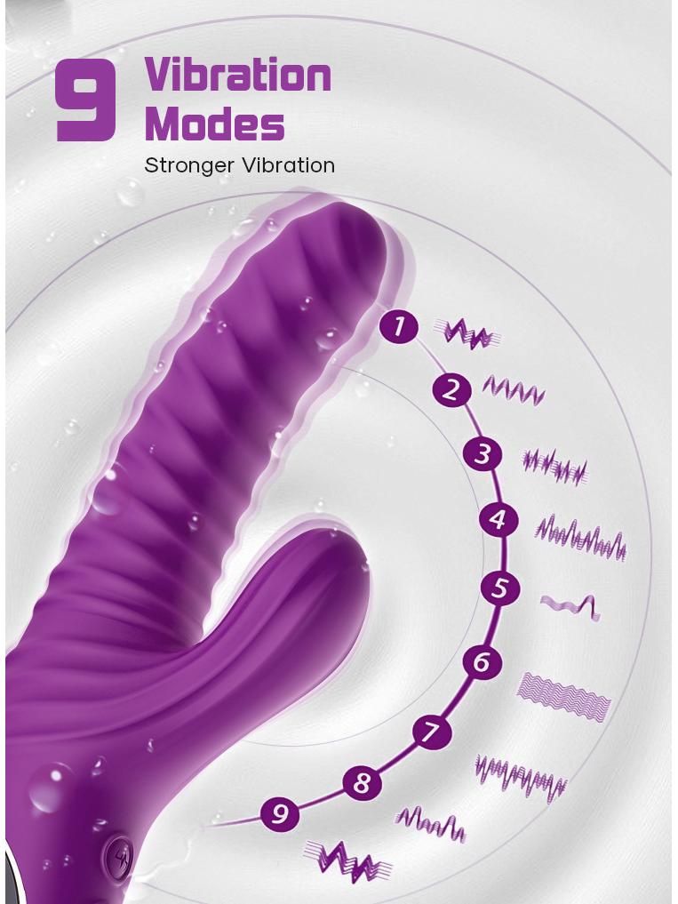 Электрический вибратор-кролик Usk V18 с функцией толчков, AV-вибратор для женщин, с резьбой, для взрослых, с функцией облизывания.