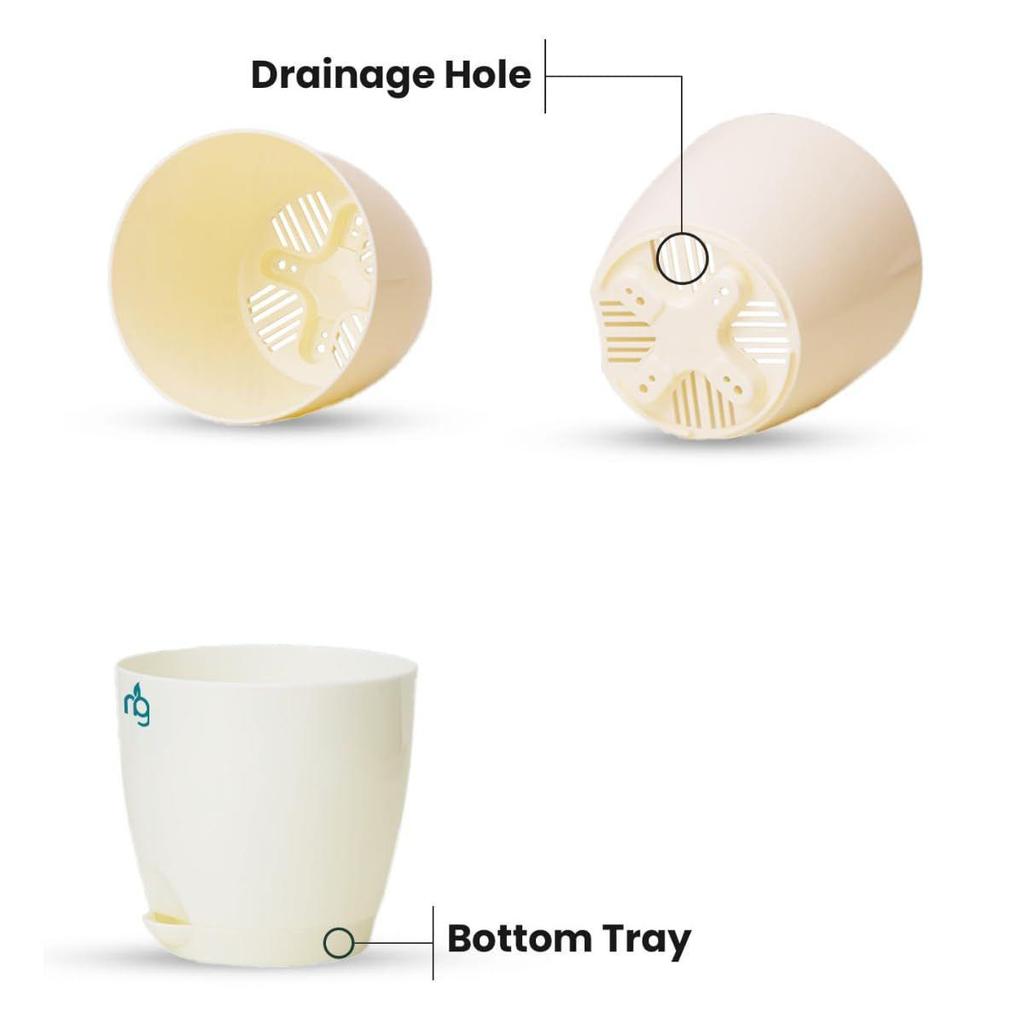 Набор из 6 самополивающихся цветочных горшков для растений | Пластиковые горшки для растений | Кашпо для дома, гостиной, сада