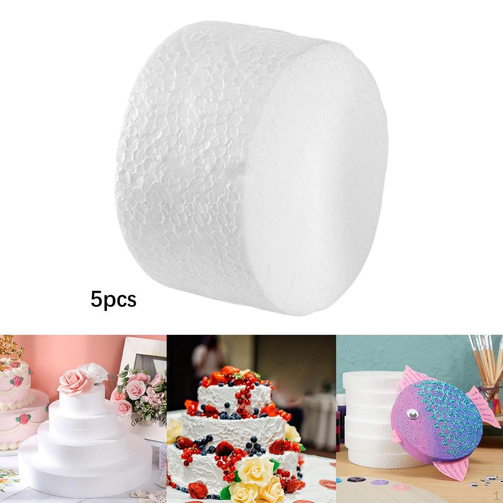 5 круглых пенопластовых муляжей для декора вечеринок и творческих проектов