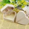 Jewelry Box Portable Heart Shape Wood Large Capacity Ring Case for Table