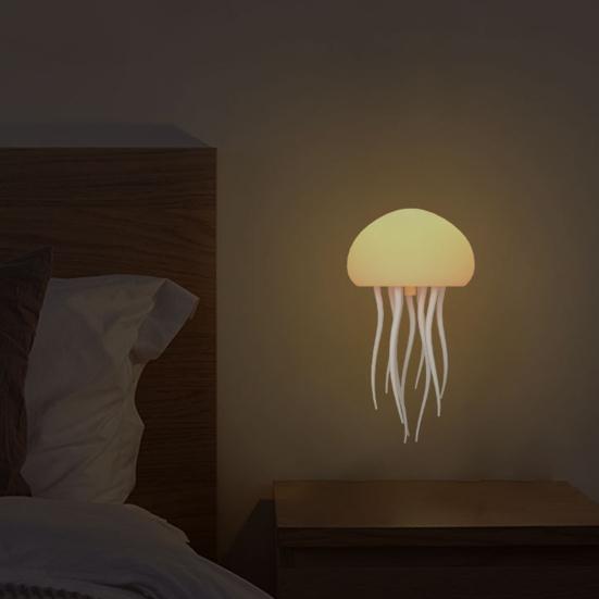 Ночной светильник с голосовым управлением в виде медузы и танцующими ножками, мягкое свечение, перезаряжаемый